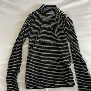 J crew mockneck button détail long sleeve